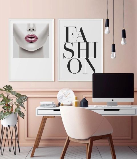 Kit 2 Quadros Beijo + Fashion