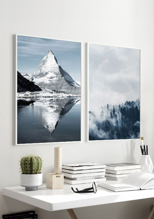 Kit 2 Quadros Montanhas