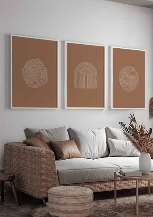 Kit 3 Quadros Boho para Sala