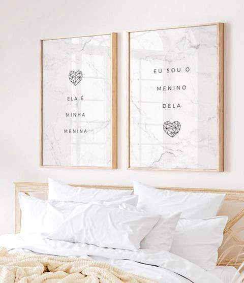 Kit Quadros Ela É Minha Menina Eu Sou O Menino Dela