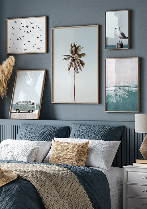 Composição de Quadros Mar e Praia para Quarto