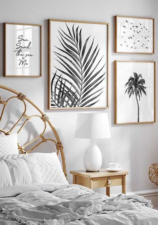 Composição de Quadros para Quarto de Casal em Preto e Branco