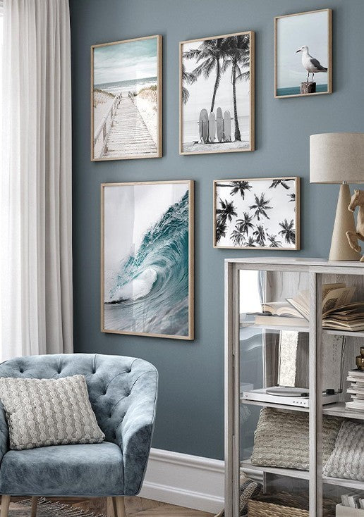 Composição de Quadros para Sala Brisa do Mar