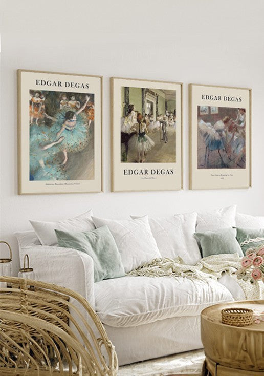 Kit 3 Quadros Edgar Degas