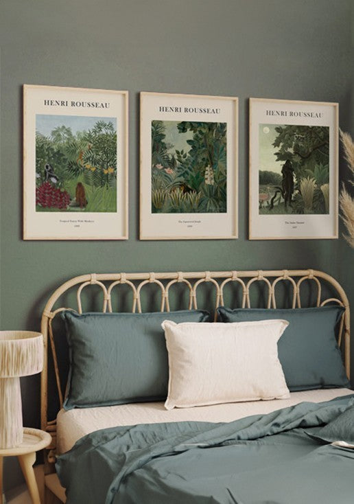 Kit 3 Quadros Henri Rousseau