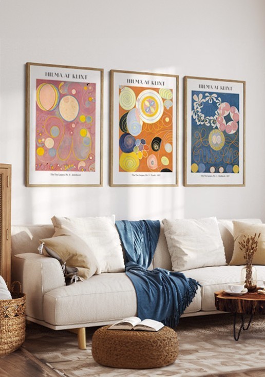 Kit 3 Quadros Hilma Af Klint