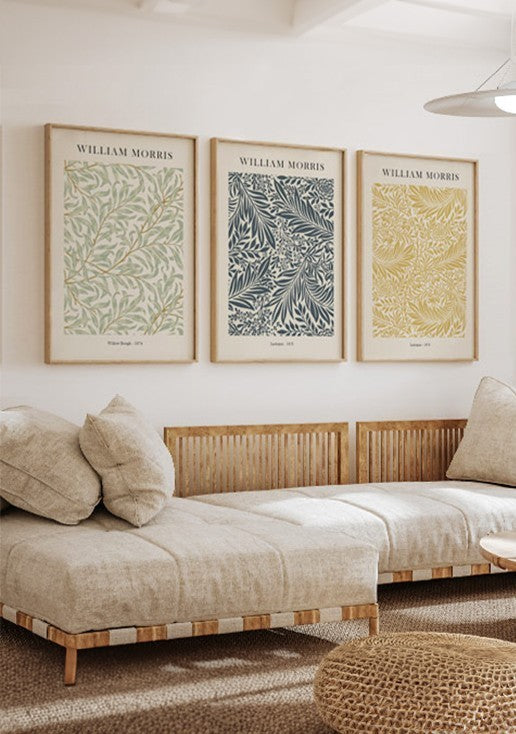 Kit 3 Quadros William Morris