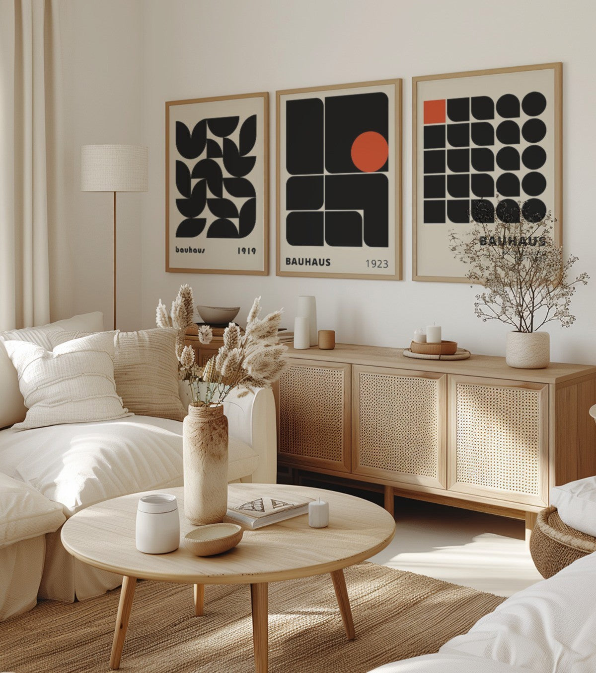 Kit Trio de Quadros Bauhaus Formas
