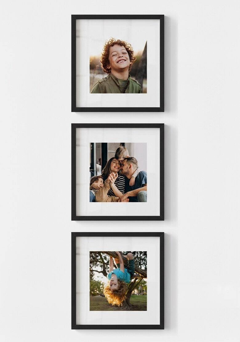 Kit 3 Quadros Quadrados Personalizados com Foto