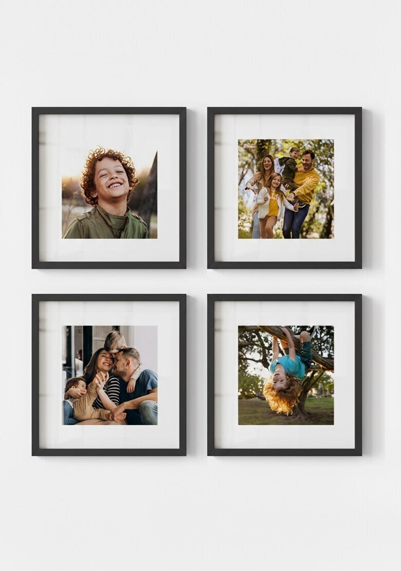 Kit 4 Quadros Quadrados Personalizados com Foto