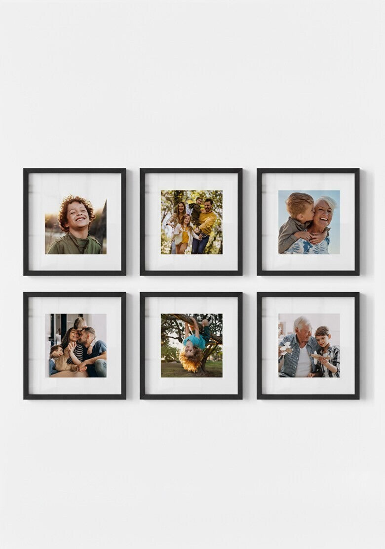Kit 6 Quadros Quadrados Personalizados com Foto