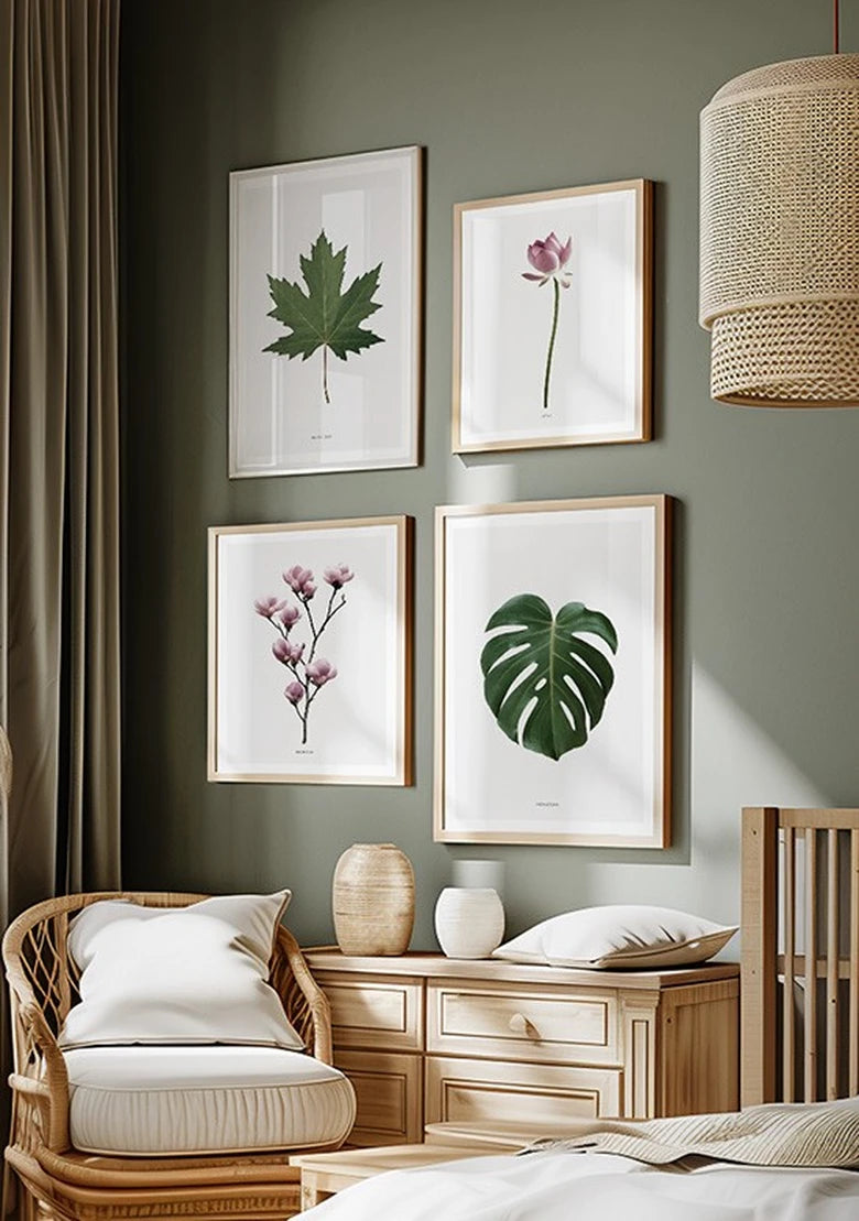 Composição de Quadros Plantas e Flores