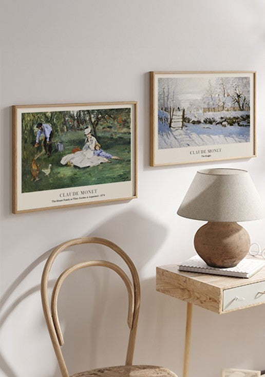Kit 2 Quadros Cloude Monet Horizontais