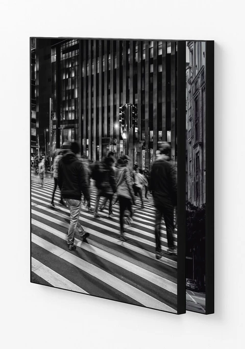 Kit 2 Quadros Cidade de São Paulo em Preto e Branco