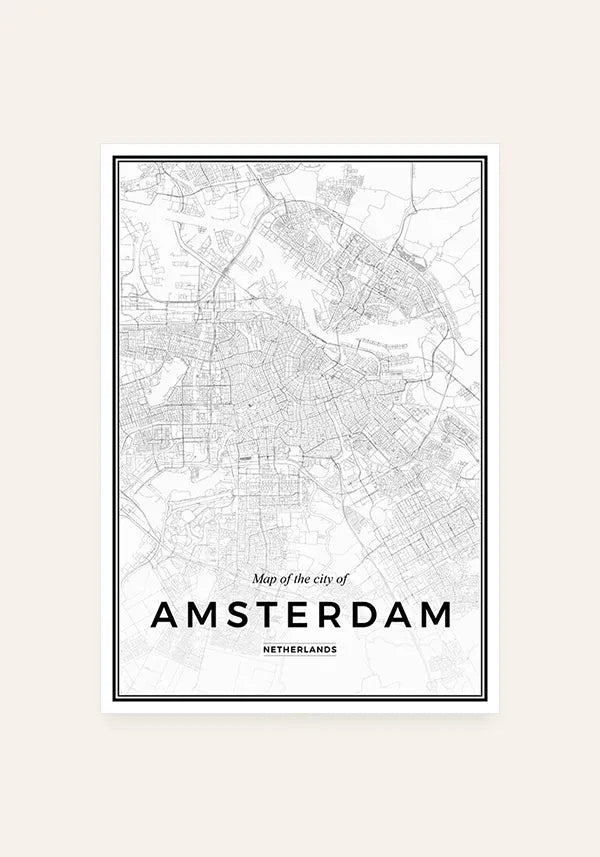 Quadro Mapa de Amsterdam