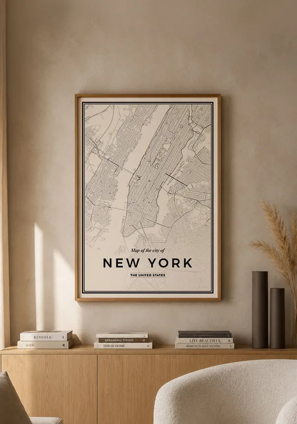 Quadro Mapa de Nova York