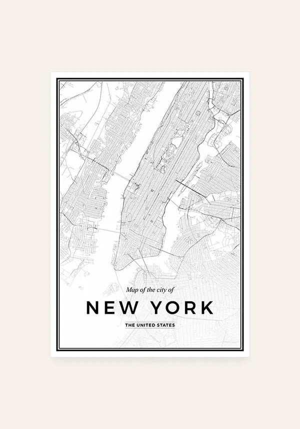 Quadro Mapa de Nova York