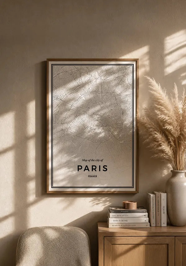 Quadro Mapa de Paris