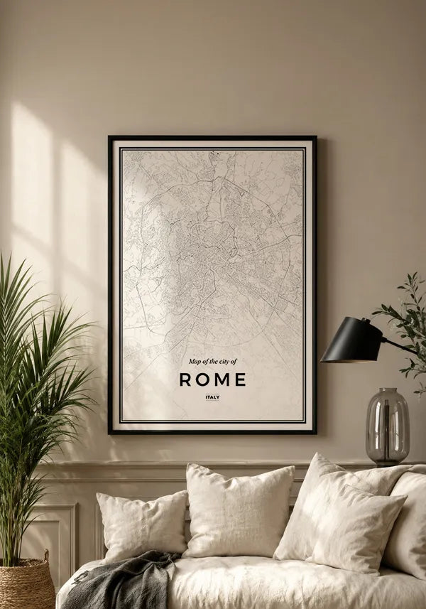 Quadro Mapa de Roma