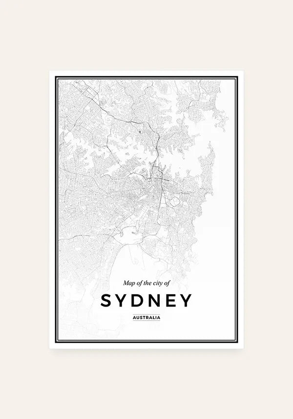 Quadro Mapa de Sydney