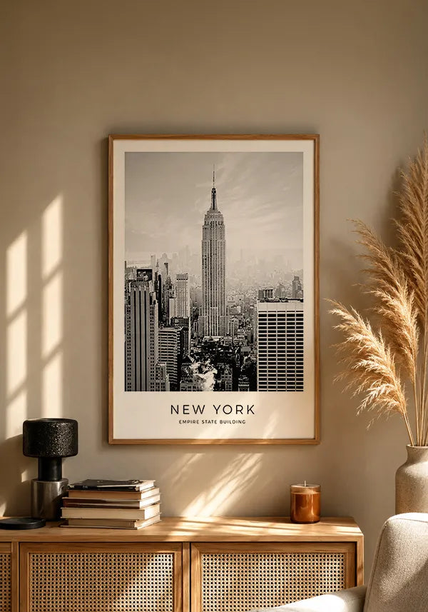 Quadro de Nova York Preto e Branco - Empire State Building