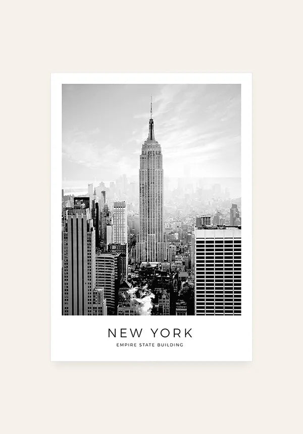 Quadro de Nova York Preto e Branco - Empire State Building