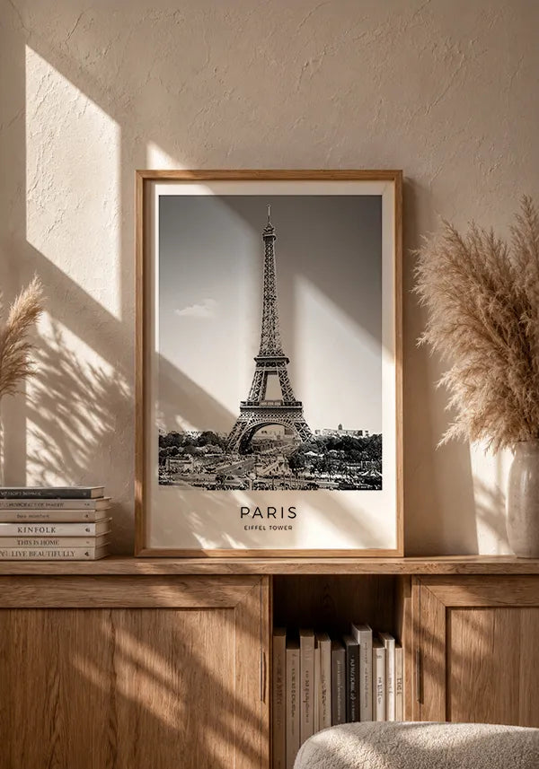 Quadro Paris Preto e Branco - Torre Eiffel