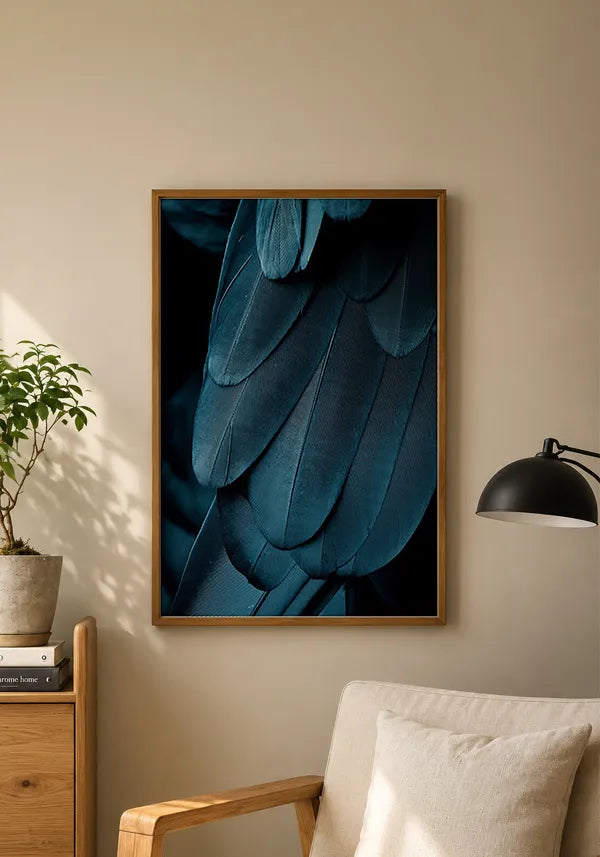 Quadro Penas Azuis