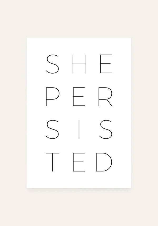 Quadro Persistir (She Persisted)