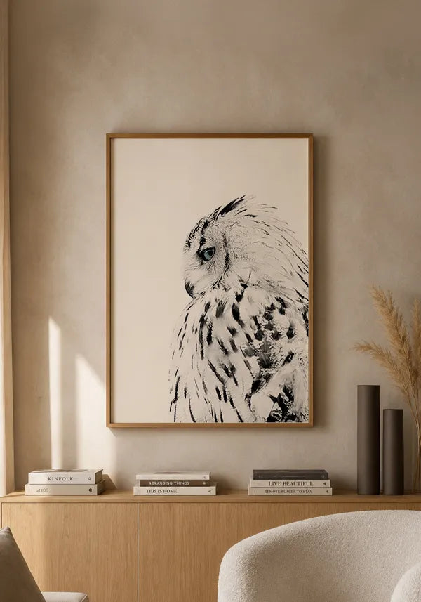 Quadro Coruja Branca