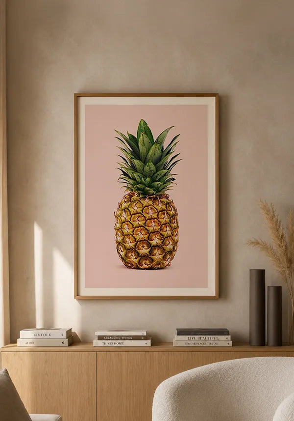 Quadro Abacaxi Fundo Rosa