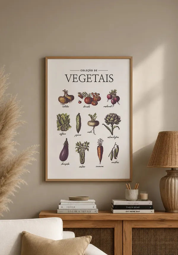 Quadro Coleção de Vegetais - Português