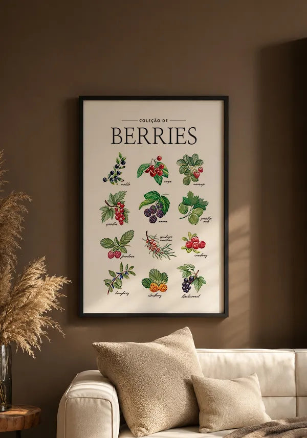 Quadro Coleção de Berries - Português