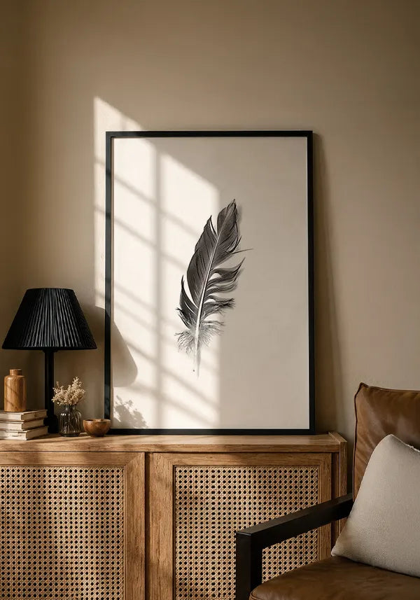 Quadro Pena preto-e-branco