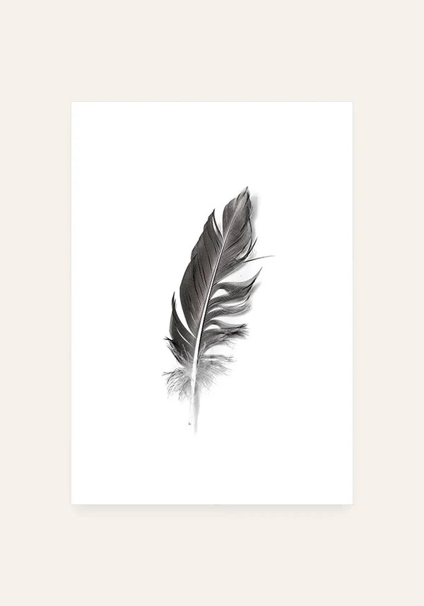 Quadro Pena preto-e-branco