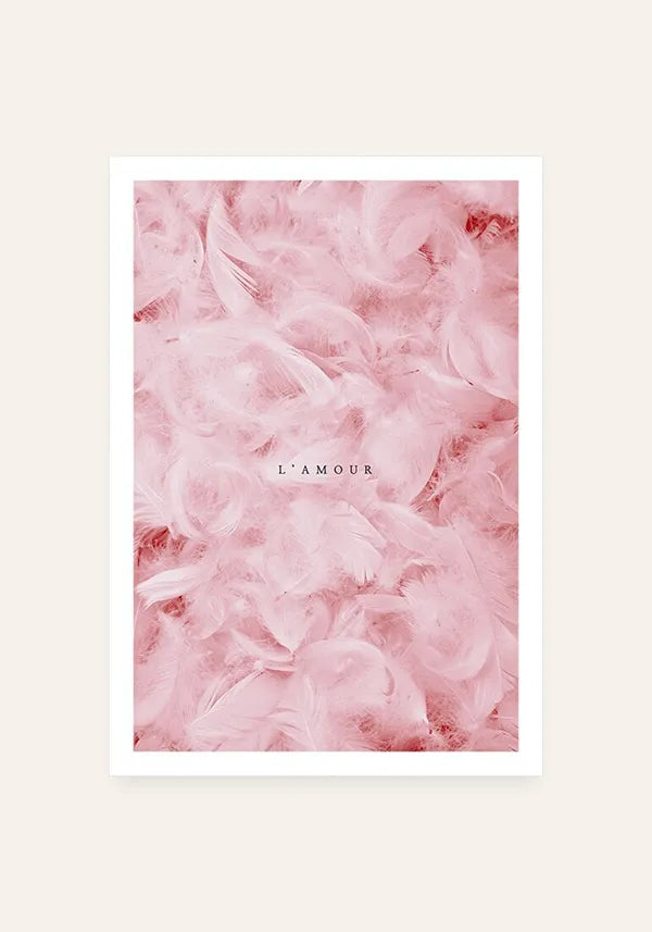 Quadro Penas Rosas - L'amour