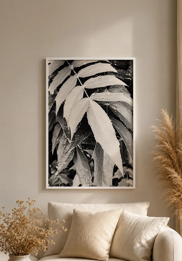 Quadro Plantas preto-e-branco