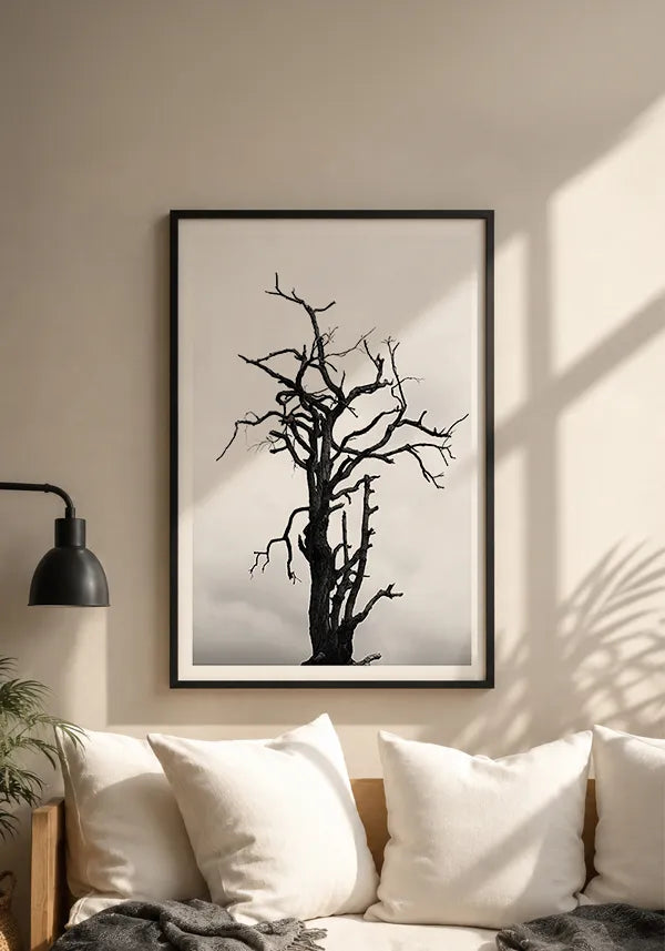 Quadro Árvore Preto e Branco