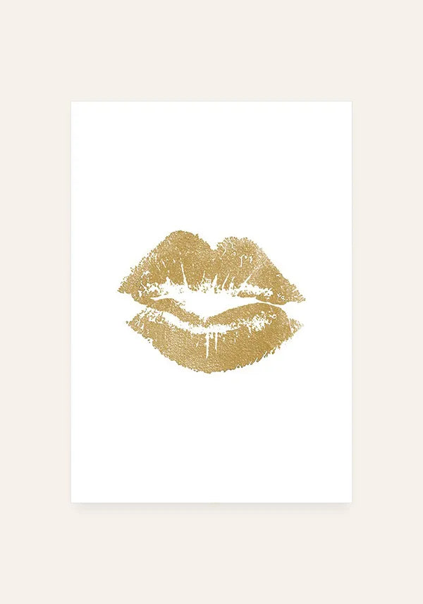 Quadro Beijo Dourado