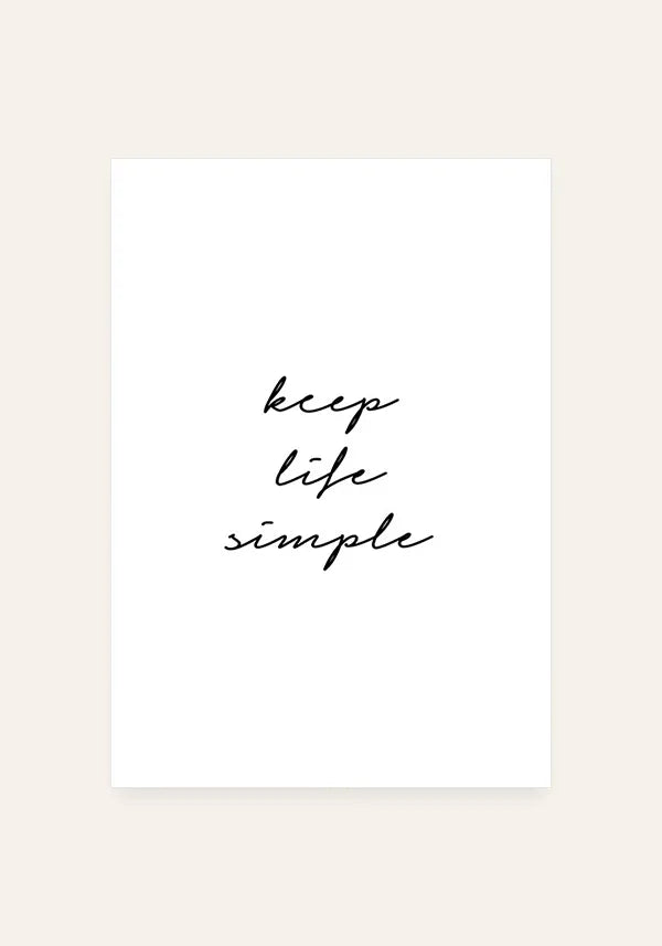 Quadro Keep Life Simple