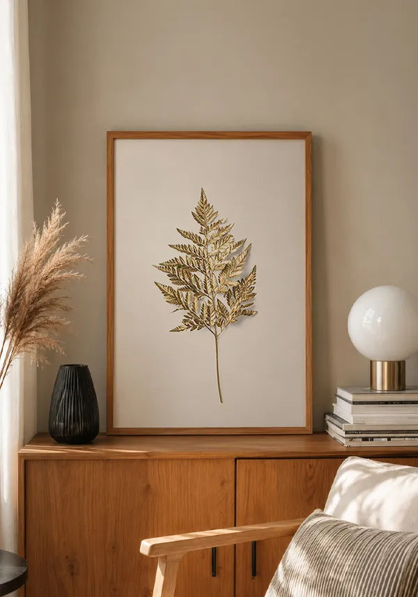 Quadro Samambaia Dourada