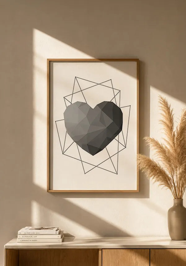 Quadro Coração Geométrico