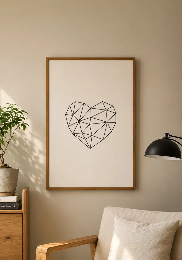 Quadro Coração Geométrico 2