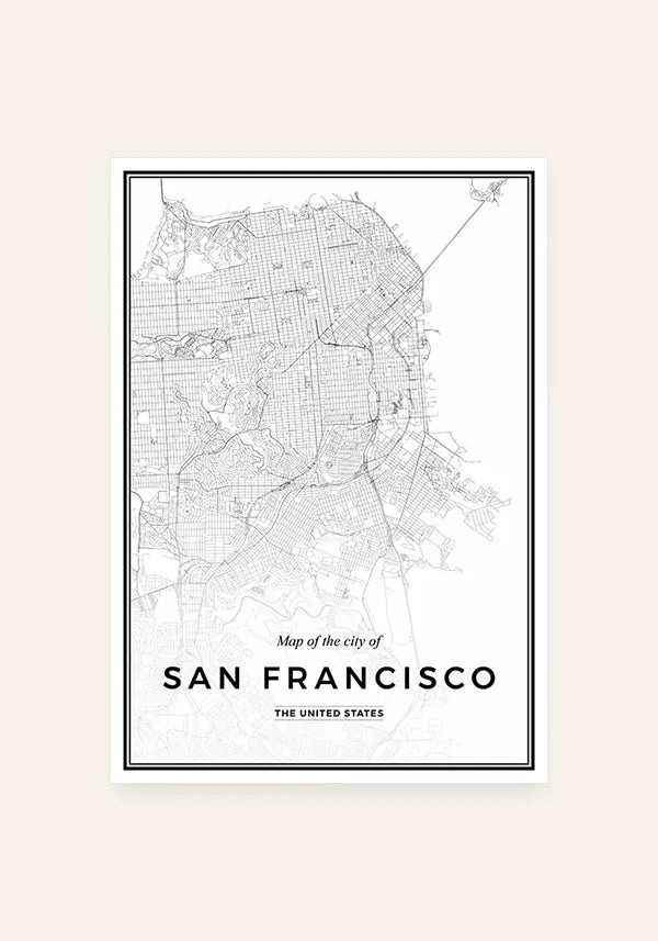Quadro Mapa de São Francisco