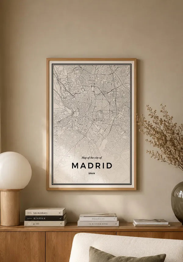 Quadro Mapa de Madri