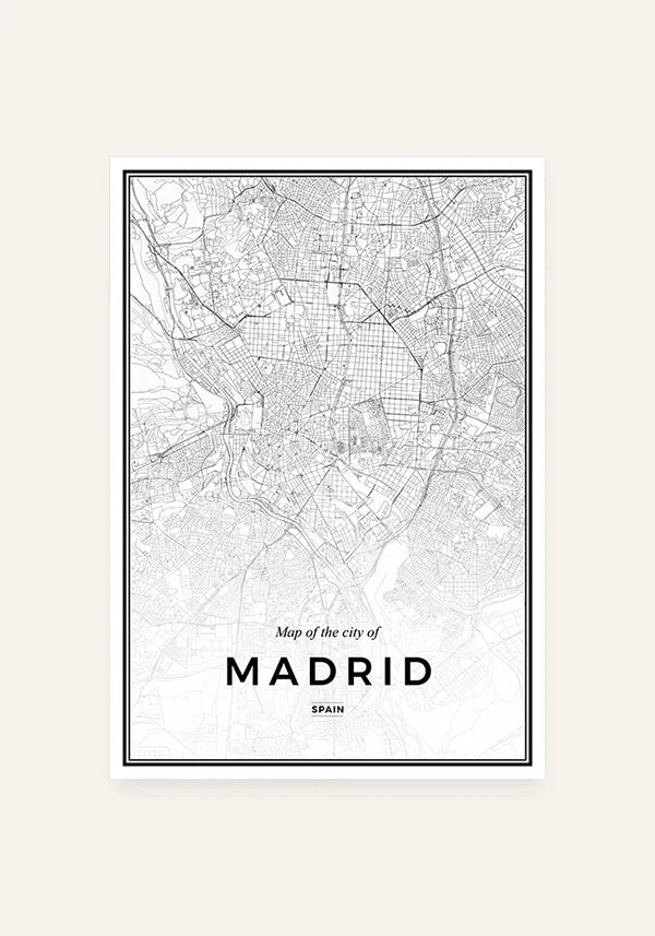 Quadro Mapa de Madri