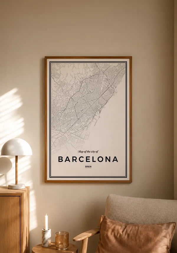 Quadro Mapa de Barcelona