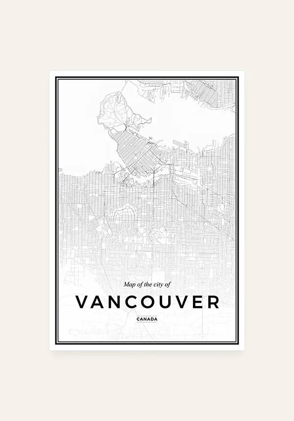 Quadro Mapa de Vancouver