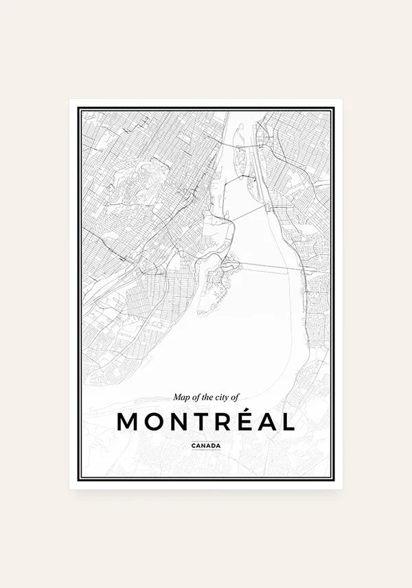 Quadro Mapa de Montreal