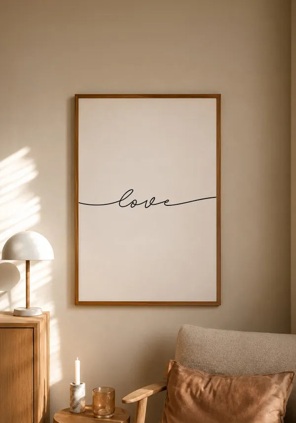 Quadro Love Preto e Branco